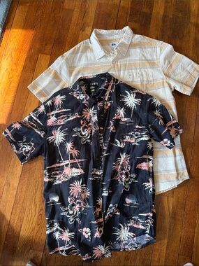 Two Volcom Short Sleeve Summer Shirts